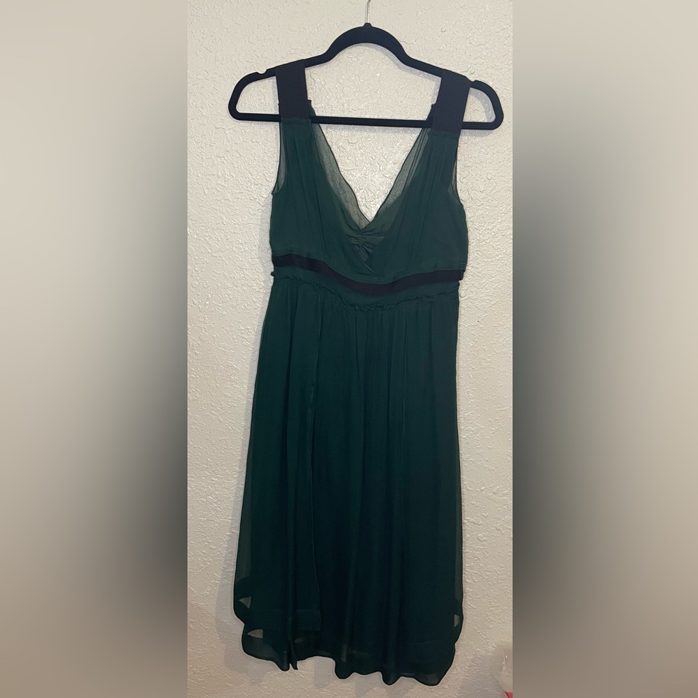 Miu Miu Emerald Green Silk Dress in size 38
